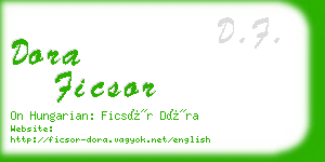 dora ficsor business card